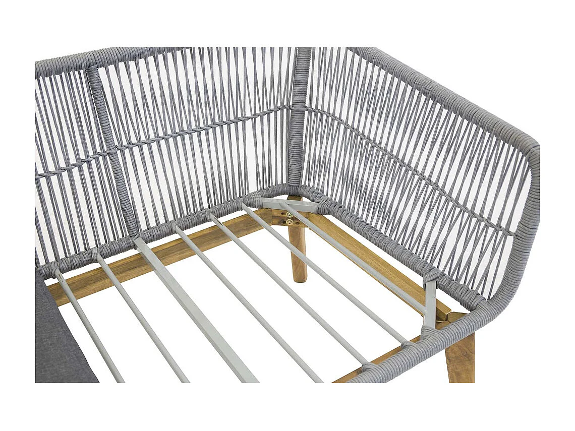 Salon de Jardin en Bois "Chania" 164cm Gris