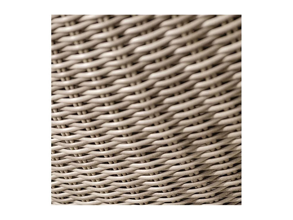 Salon de Jardin 5 Places en Résine Tressée "Isa" 160cm Gris