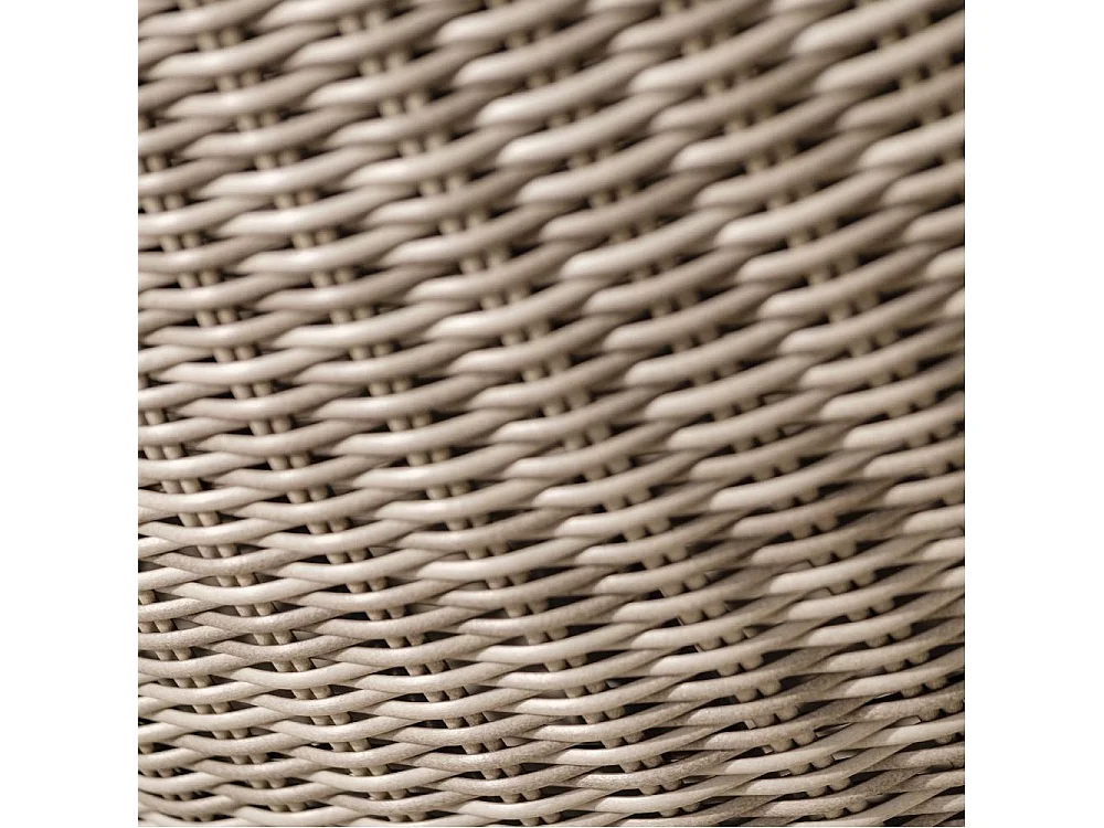 Salon de Jardin 5 Places en Résine Tressée "Isa" 160cm Gris