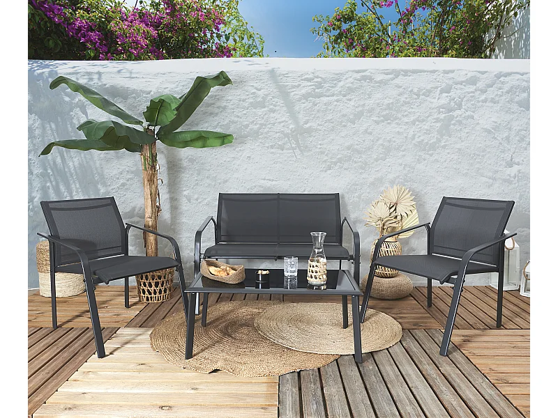 Salon De Jardin Naxos Gris Gris