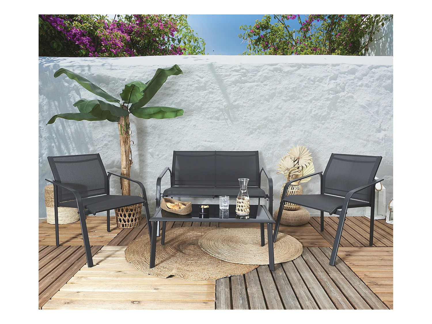 Salon De Jardin Naxos Gris Gris