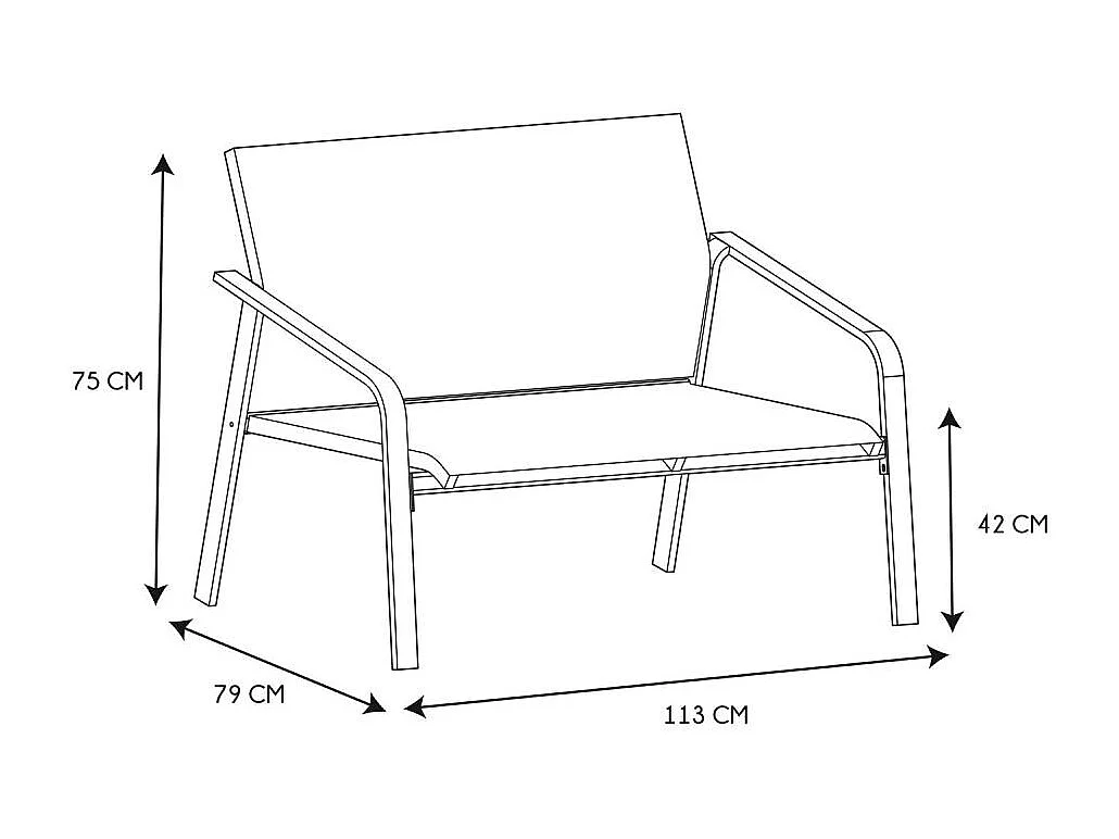 Salon De Jardin Naxos Gris Gris