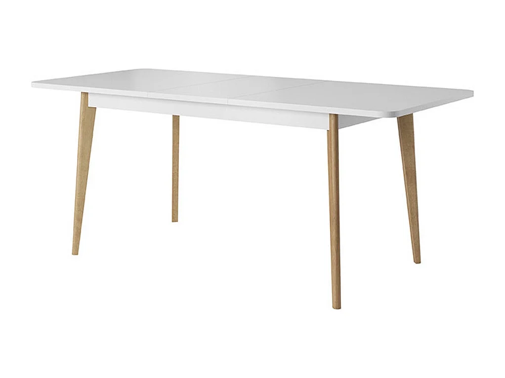 Table extensible NORDI 140-180 x 75 x 80 cm chêne et blanc