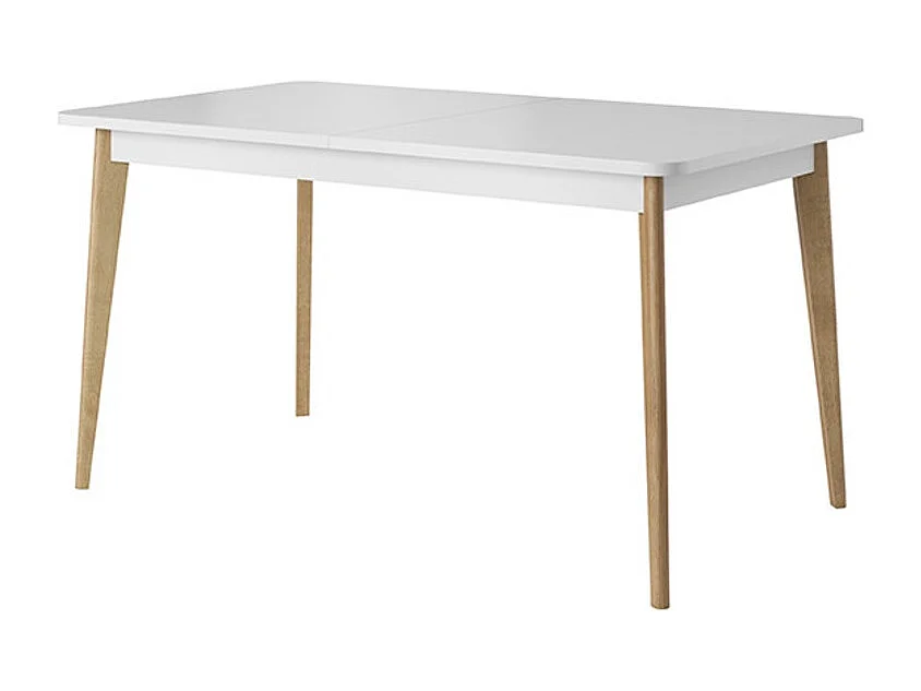 Table extensible NORDI 140-180 x 75 x 80 cm chêne et blanc