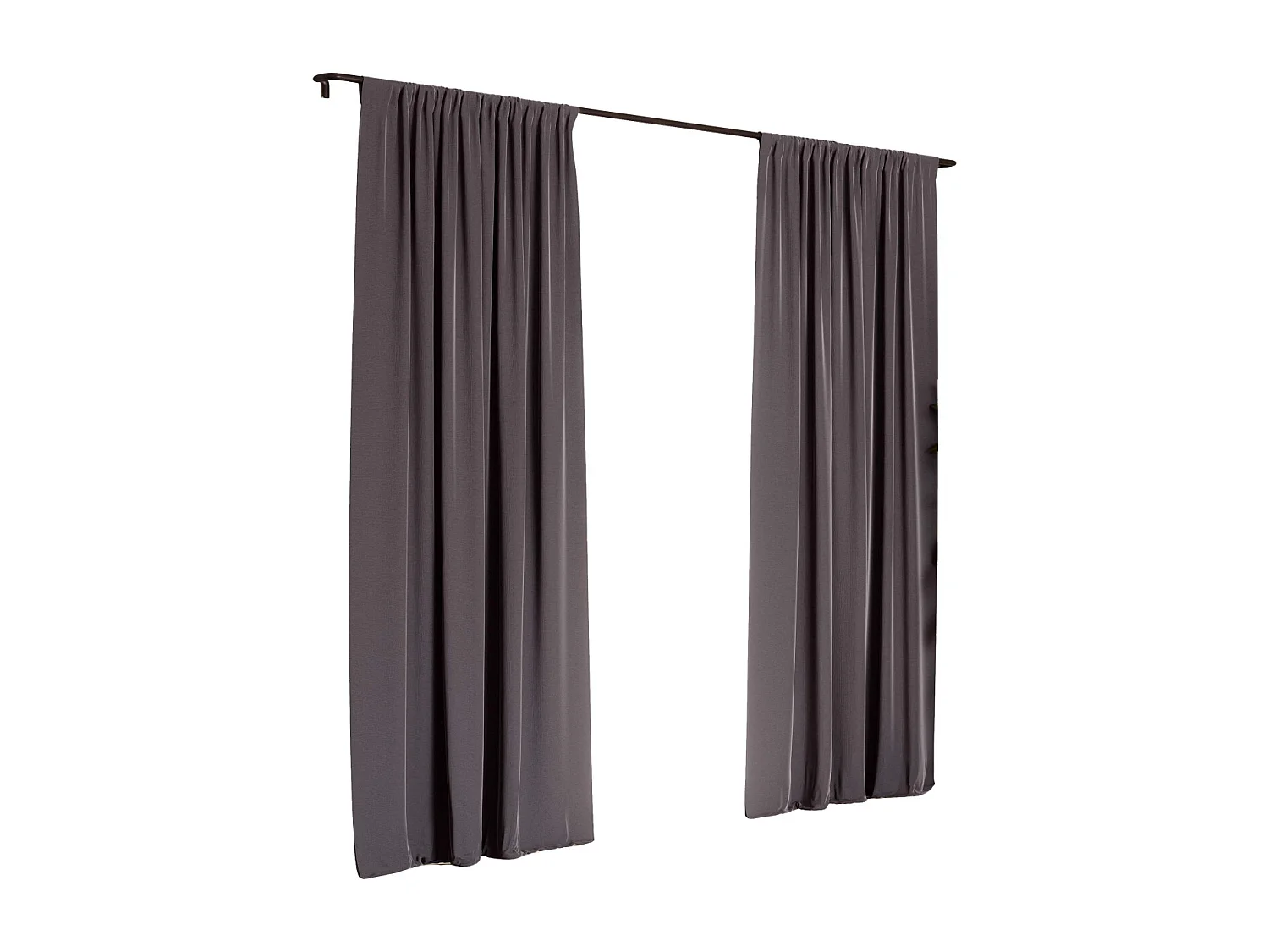 Rideaux occultants Twilight 241 x 132 cm (Lot de 2) Anthracite