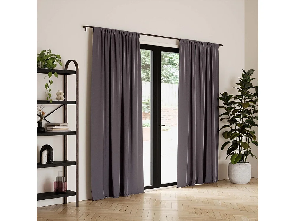 Rideaux occultants Twilight 241 x 132 cm (Lot de 2) Anthracite