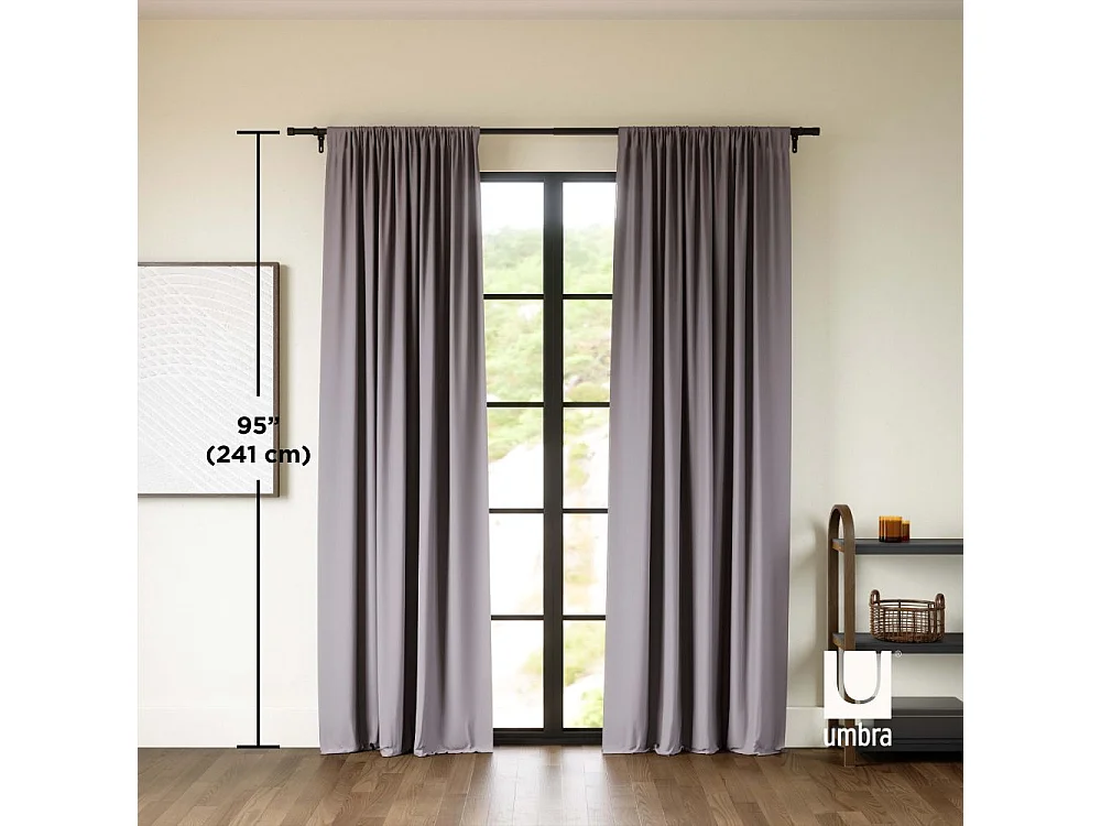 Rideaux occultants Twilight 241 x 132 cm (Lot de 2) Anthracite