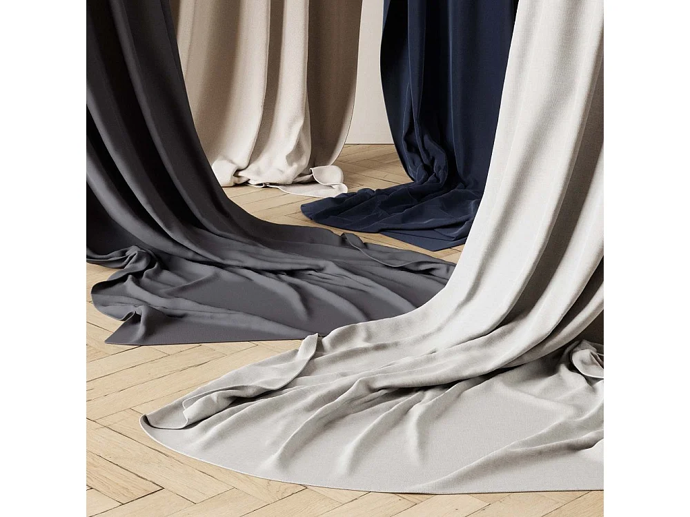 Rideaux occultants Twilight 241 x 132 cm (Lot de 2) Anthracite