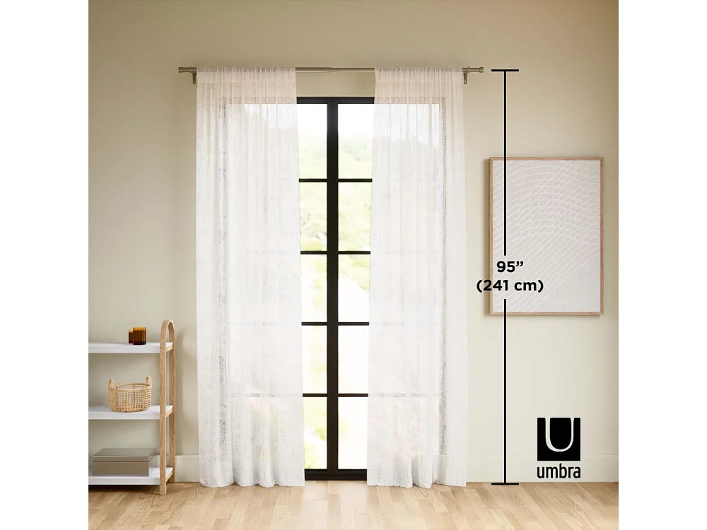 Rideaux Sheera 241 x 132 cm (Lot de 2)