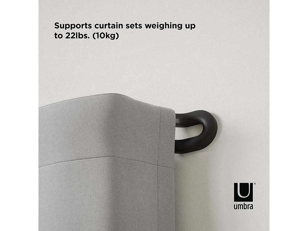 Double tringle à rideaux extensible Midnight