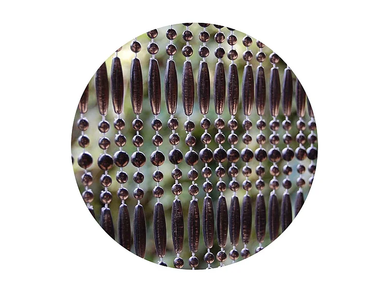 Rideau de porte en perles noires Fréjus 90x210 cm