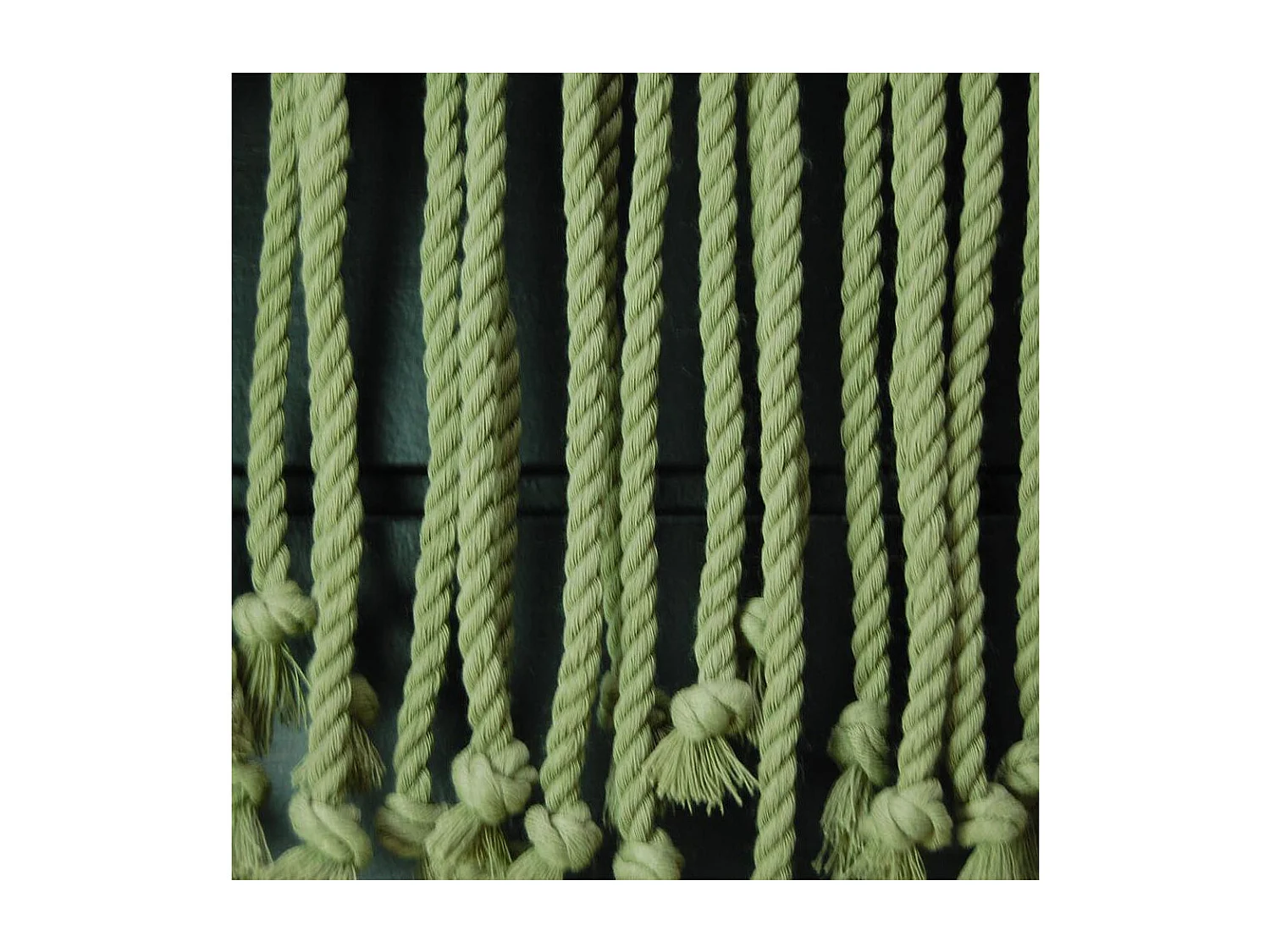 Rideau de porte en corde Vert olive Toulon 90 x 210 cm