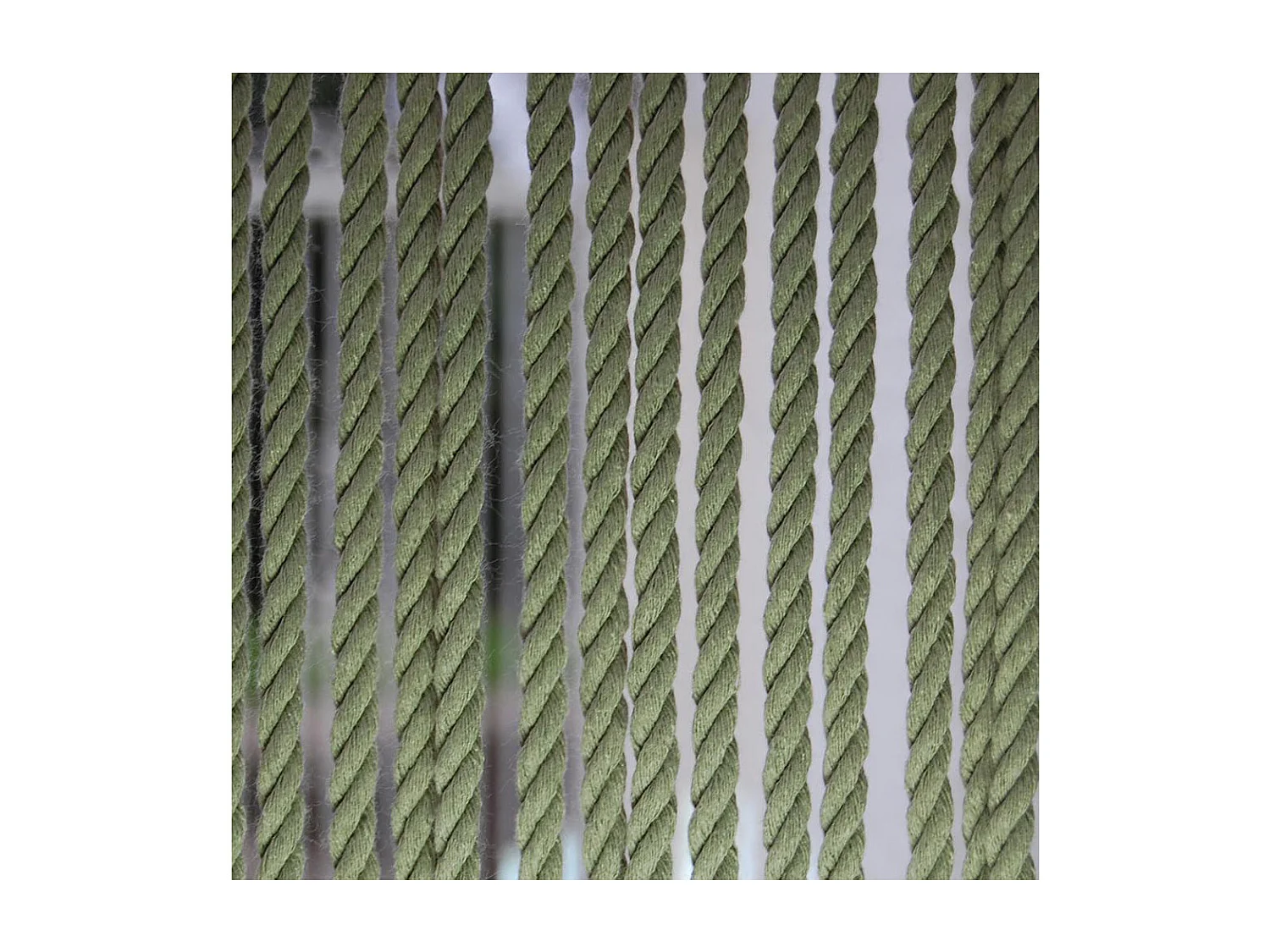 Rideau de porte en corde Vert olive Toulon 90 x 210 cm