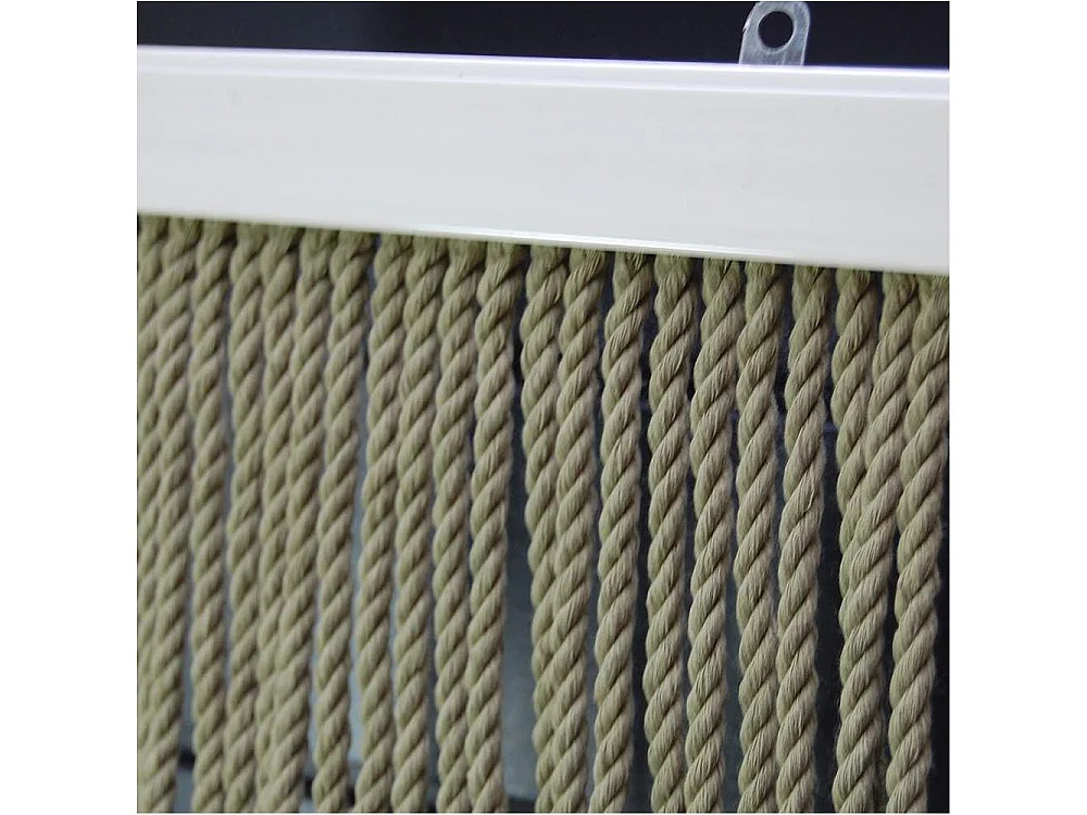 Rideau de porte en corde Vert olive Toulon 90 x 210 cm