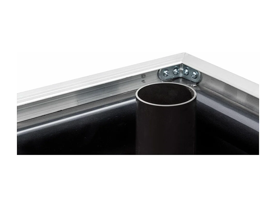 Jardinière en résine tressée avec réserve d'eau et cadre en aluminium 50 x 50 x 43 cm Marron et beige