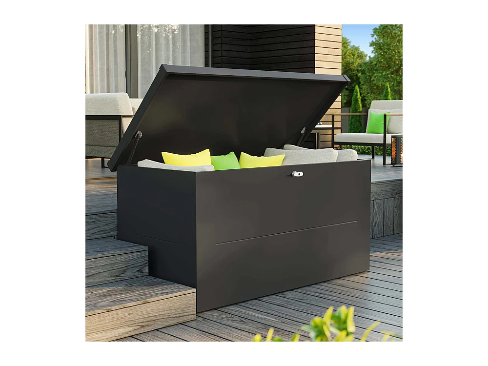 Malle de rangement en acier Nevio 180 cm