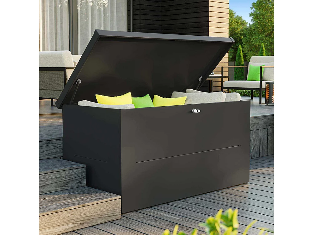 Malle de rangement en acier Nevio 180 cm