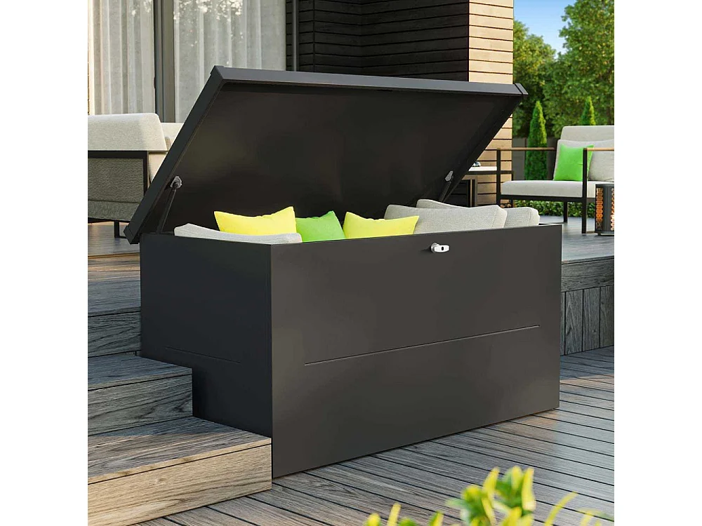 Malle de rangement en acier Nevio 160 cm