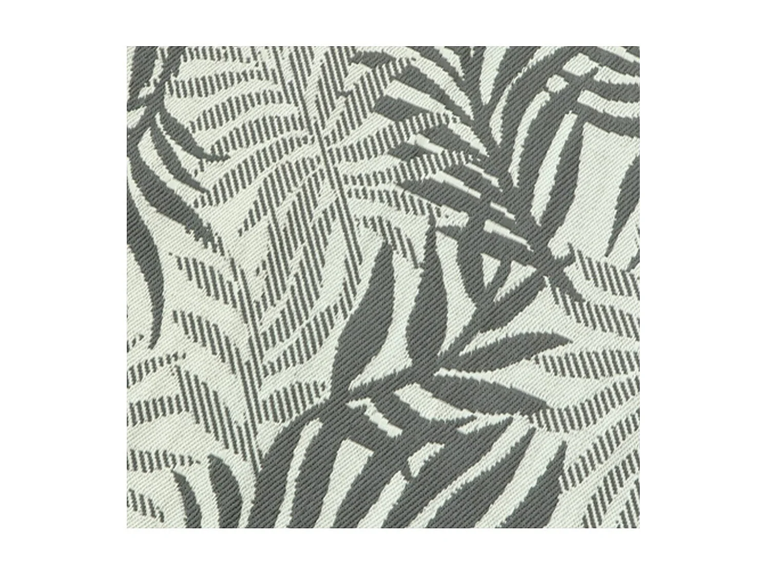 Tapis d'extérieur rond en polypropylène D150 cm Végétal - Gris