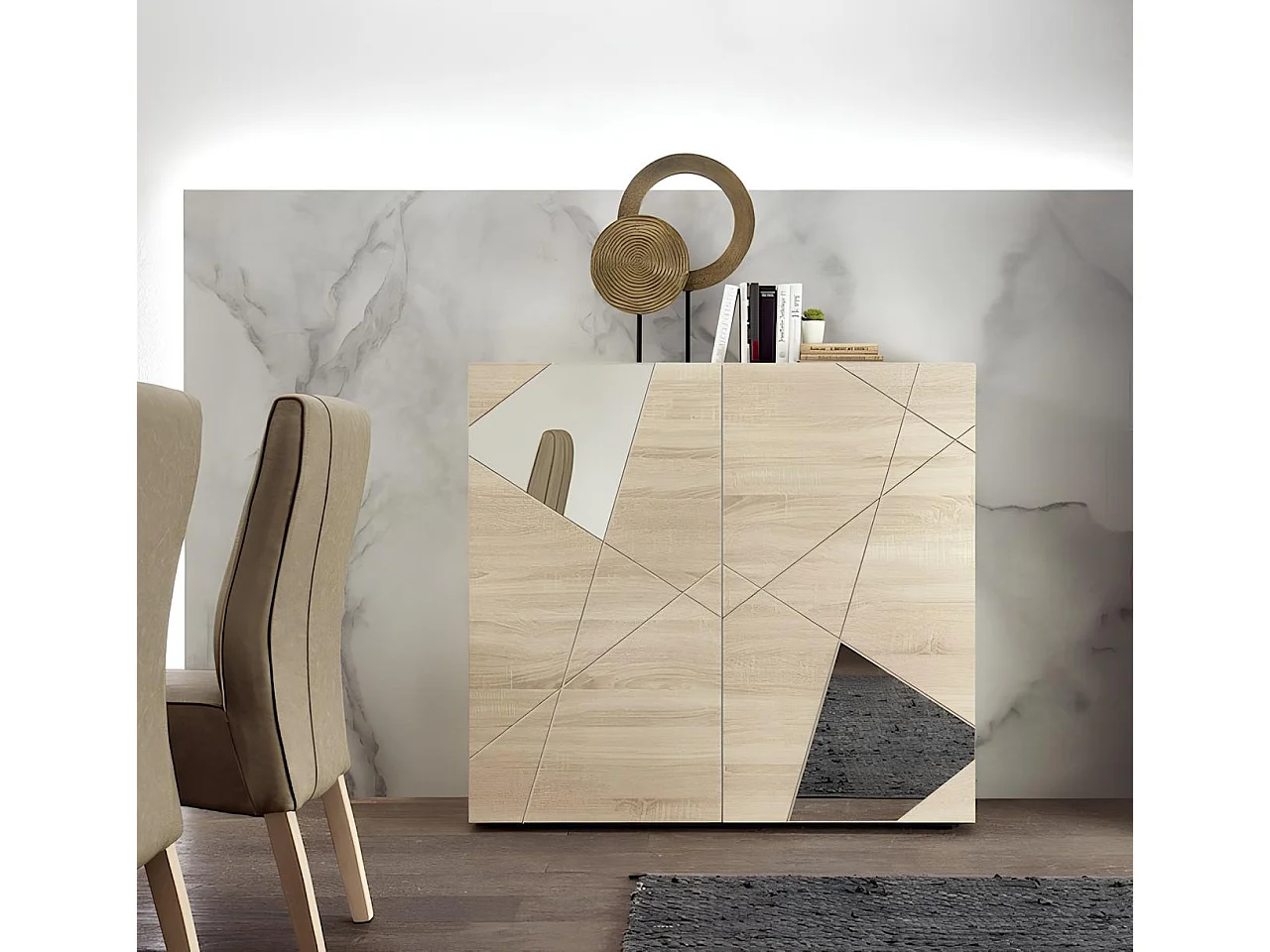 Salle à manger VITTORIA chêne Sonoma - AVEC Buffet