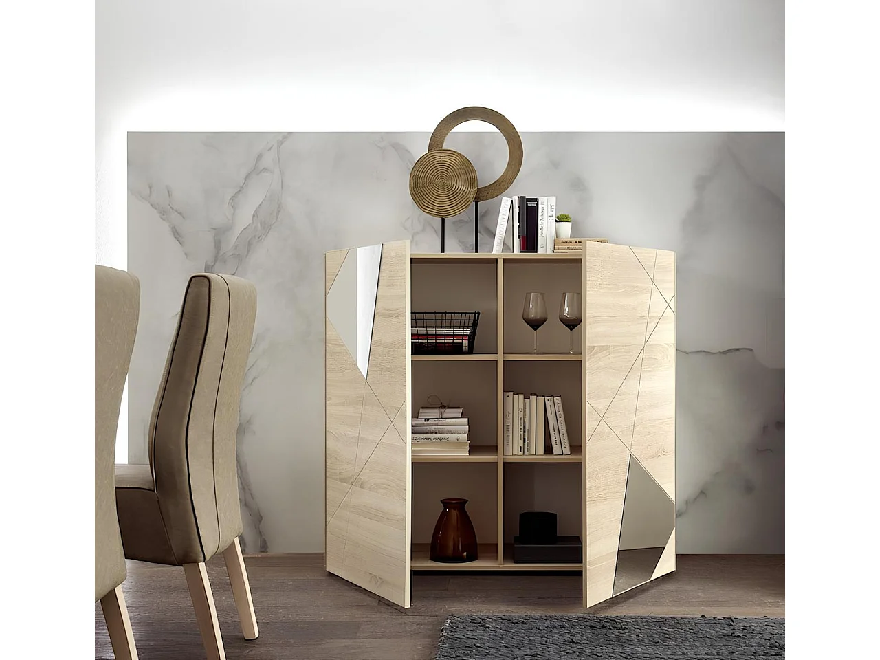 Salle à manger VITTORIA chêne Sonoma - AVEC Buffet