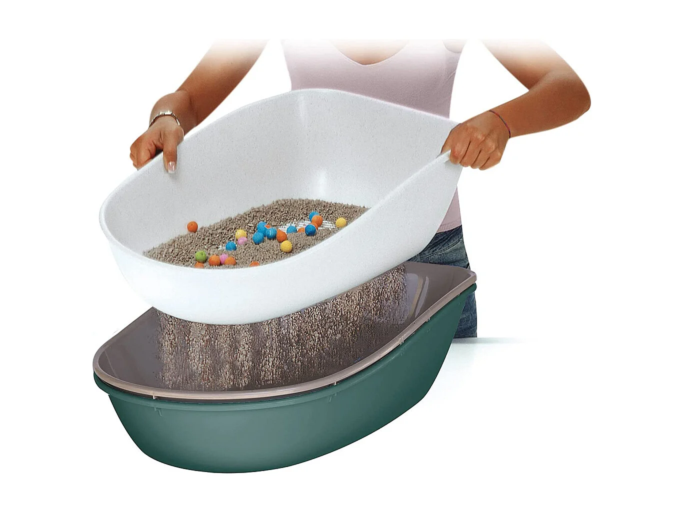 Litière maison de toilettes Furba Vert anglais