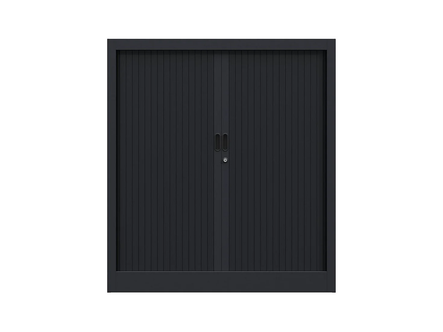 Armoire de bureau portes à rideaux 2 étagères