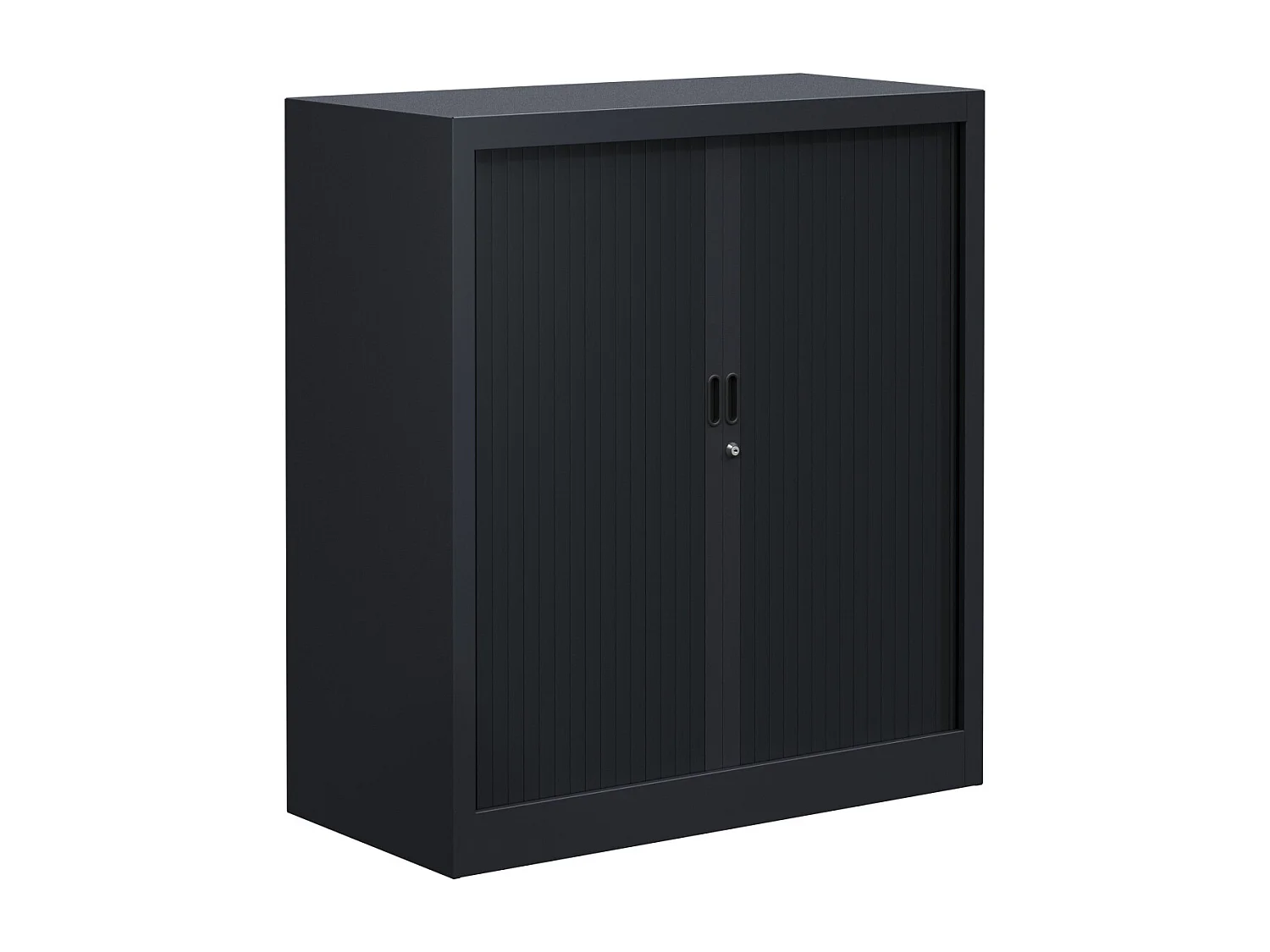 Armoire de bureau portes à rideaux 2 étagères