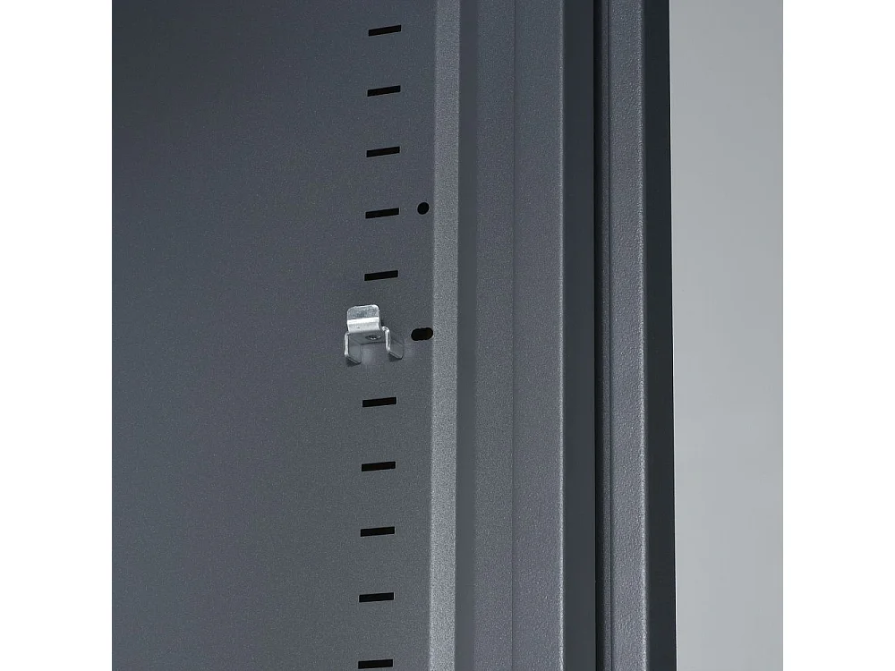 Armoire de bureau portes à rideaux 2 étagères