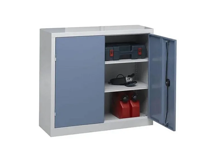 Armoire de bureau 2 portes gris Katu H 100