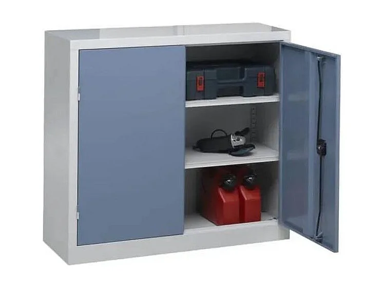 Armoire de bureau 2 portes gris Katu H 100