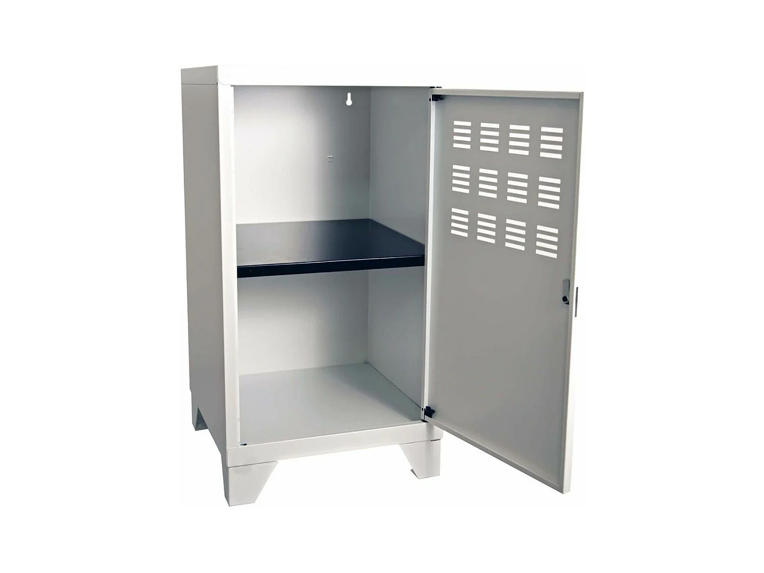 Casier de rangement en métal 74 cm Collégien Blanc mat