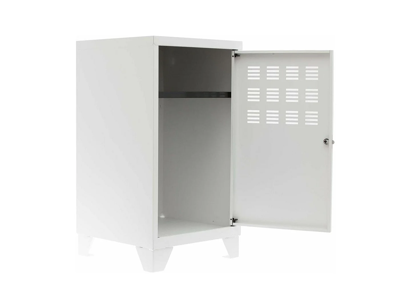 Casier de rangement en métal 74 cm Collégien Blanc mat