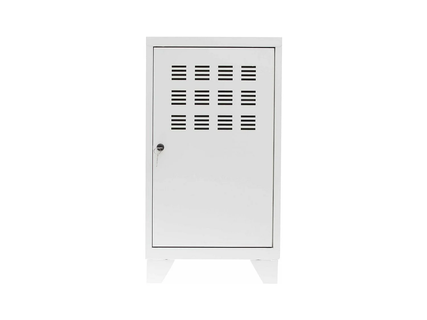 Casier de rangement en métal 74 cm Collégien Blanc mat