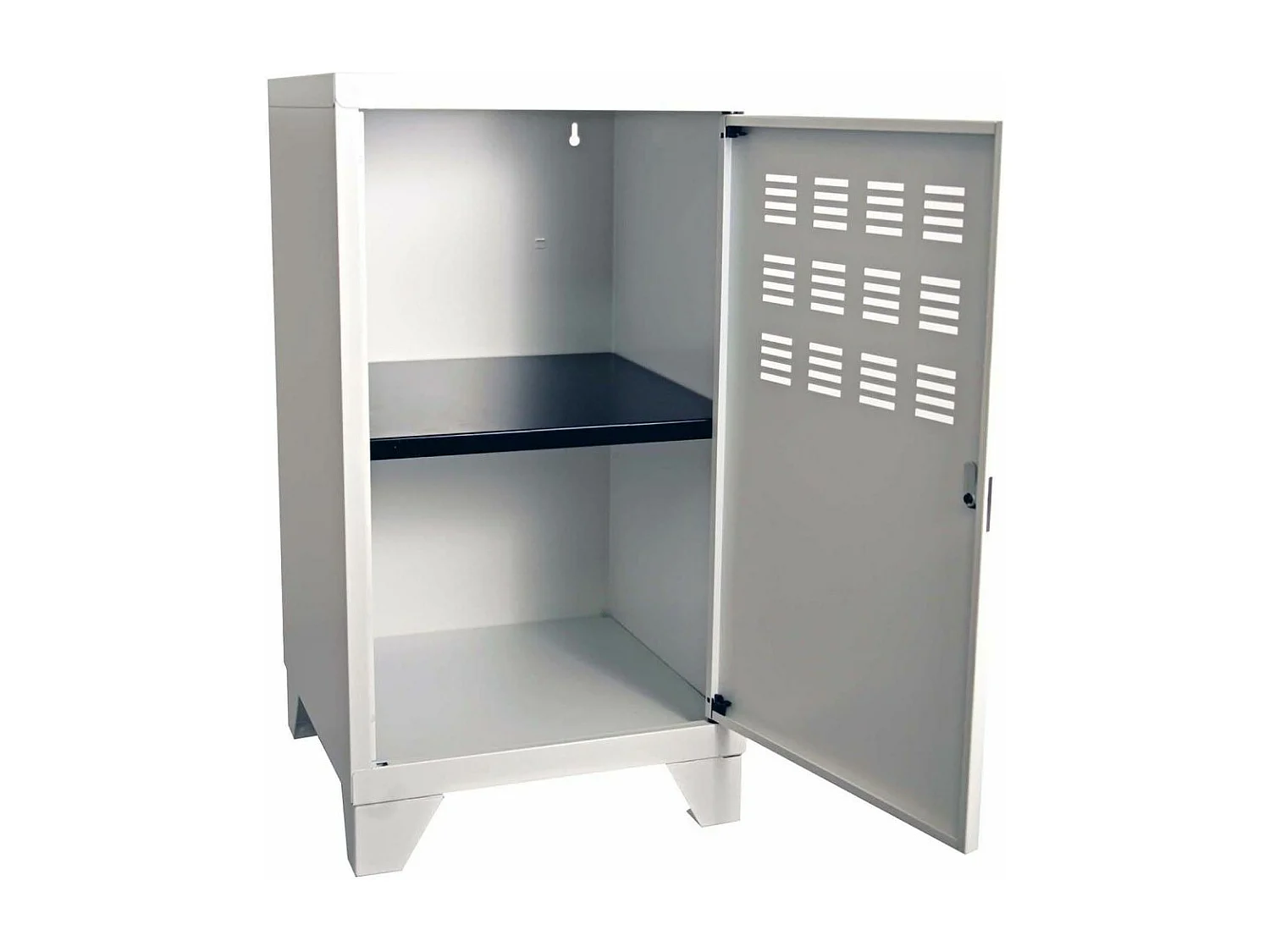 Casier de rangement en métal 74 cm Collégien Blanc mat