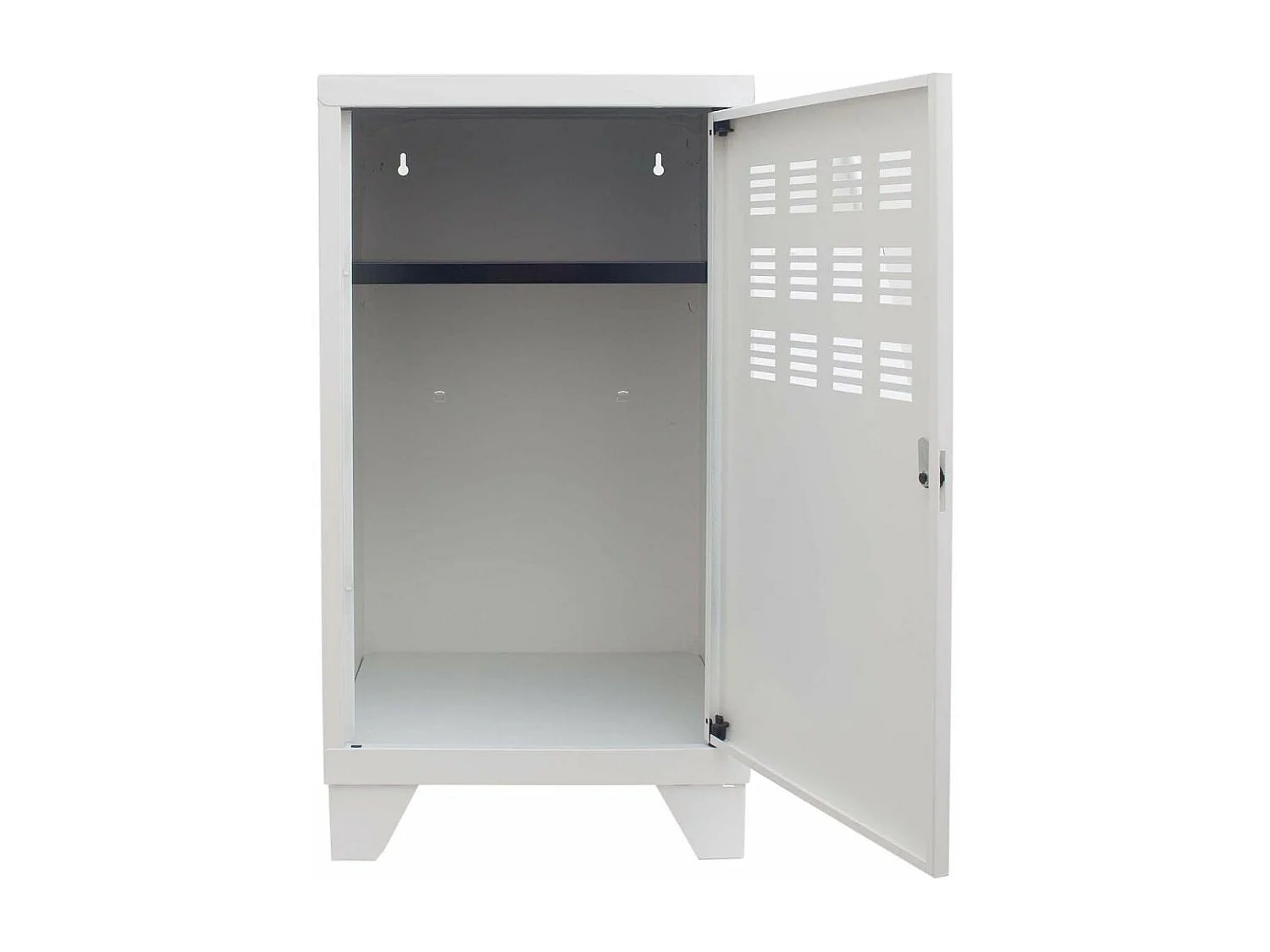 Casier de rangement en métal 74 cm Collégien Blanc mat