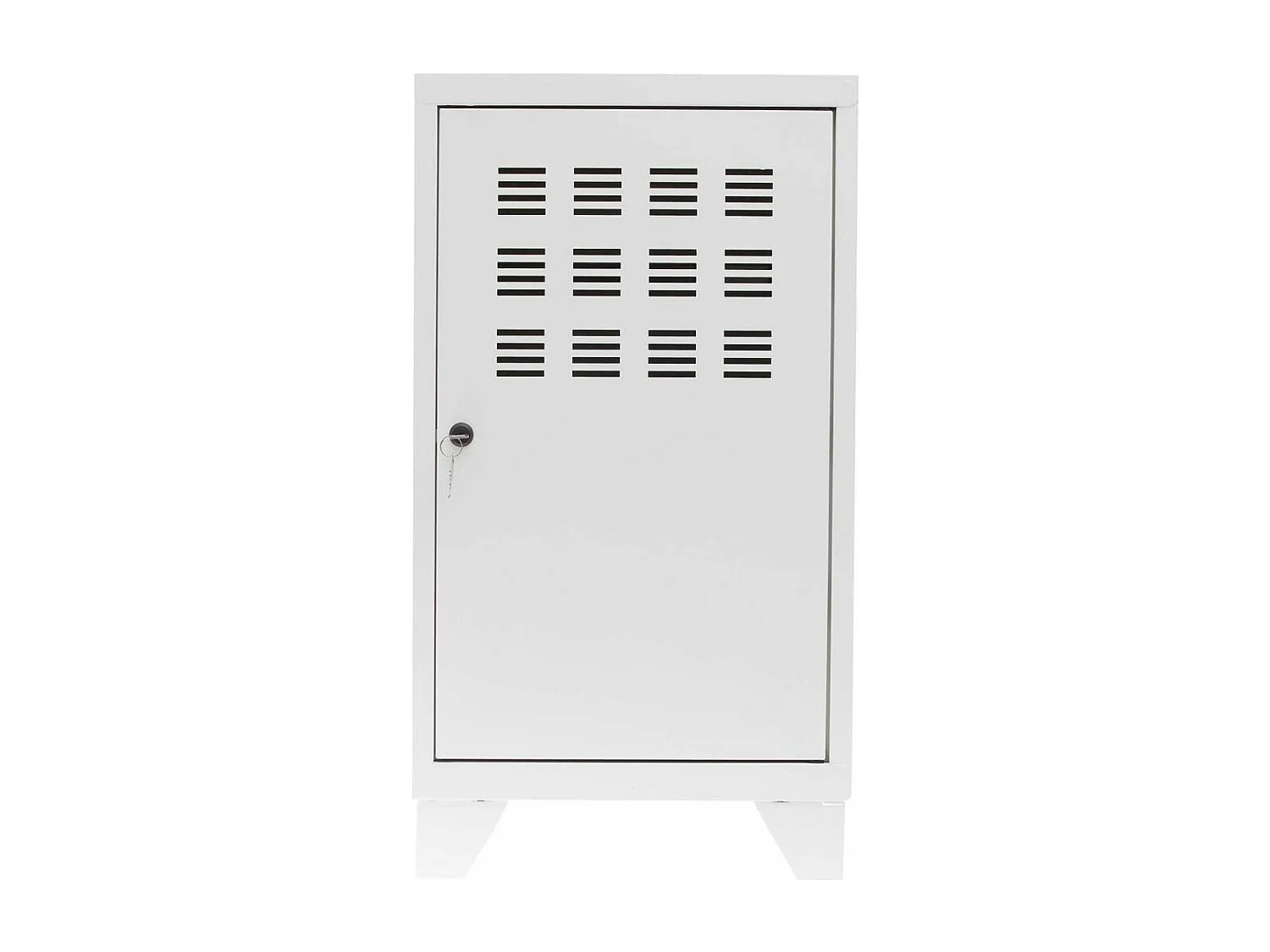 Casier de rangement en métal 74 cm Collégien Blanc mat