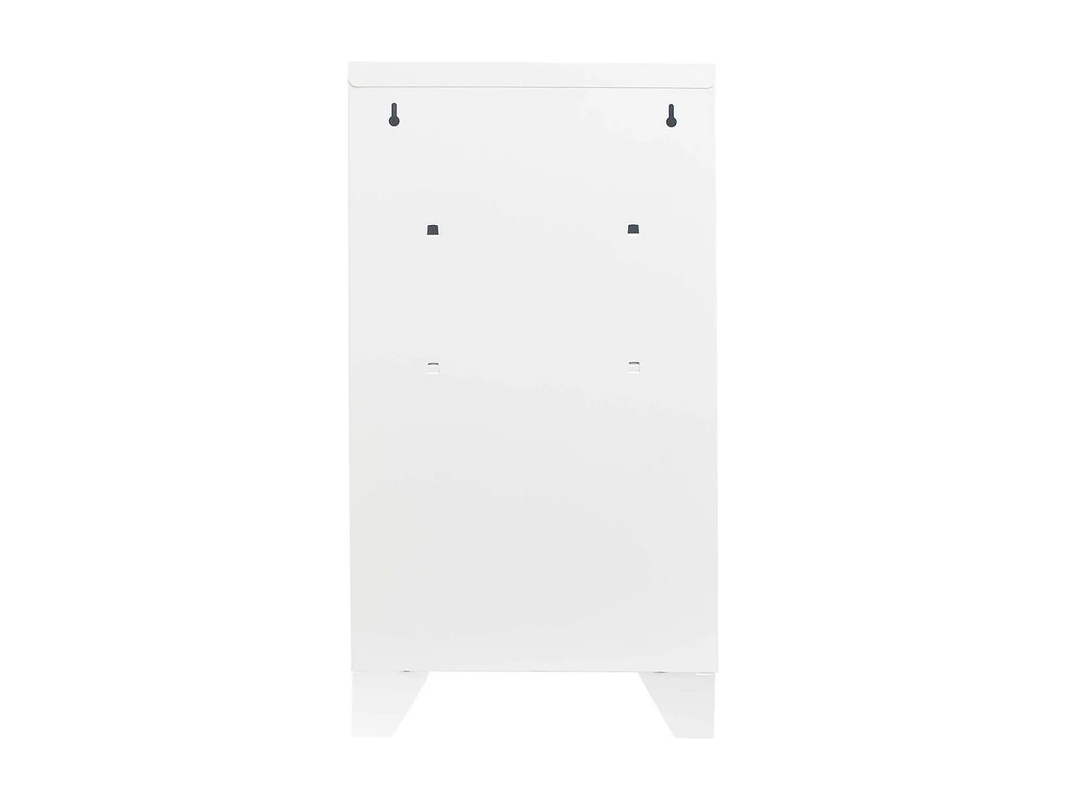 Casier de rangement en métal H 75cm Pikaro 1 porte 1 étagère - Fonctionnalité et élégance-Blanc