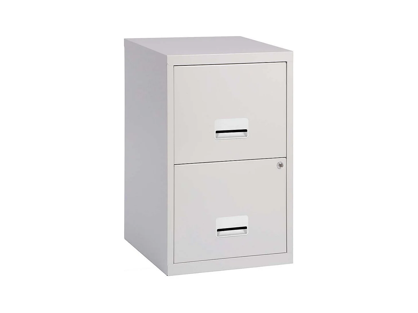 Colonne de rangement basse en acier 2 tiroirs Gris clair