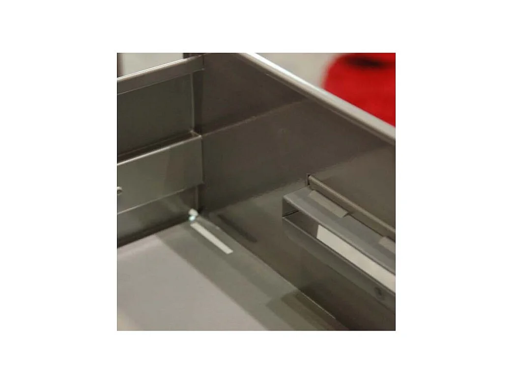 Colonne de rangement basse en acier 3 tiroirs Alu