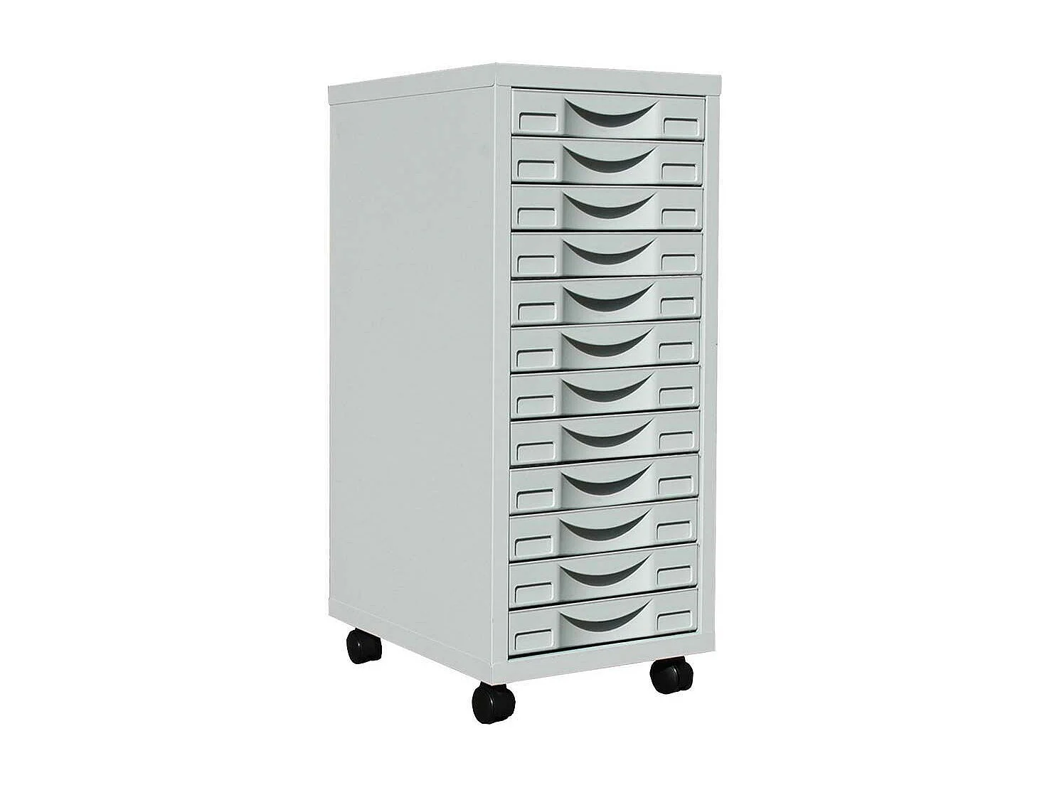 Rangement sur roulettes 12 tiroirs en acier