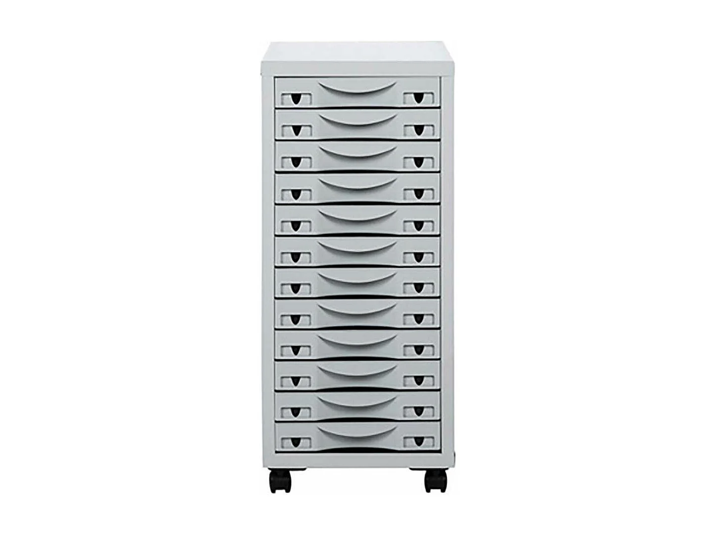 Rangement sur roulettes 12 tiroirs en acier