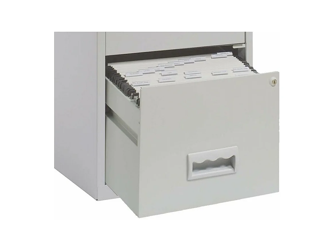 Colonne de rangement basse en acier 3 tiroirs Gris clair