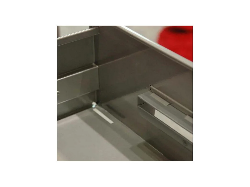 Colonne de rangement basse en acier 3 tiroirs Gris clair