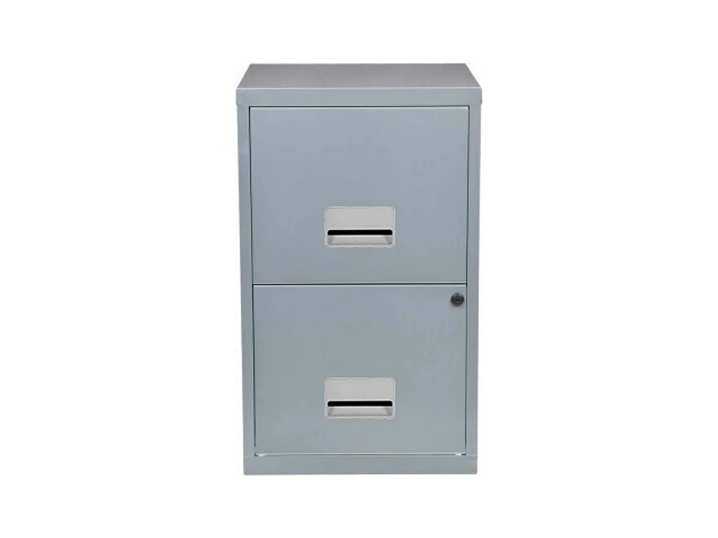 Colonne de rangement basse en acier 2 tiroirs Alu