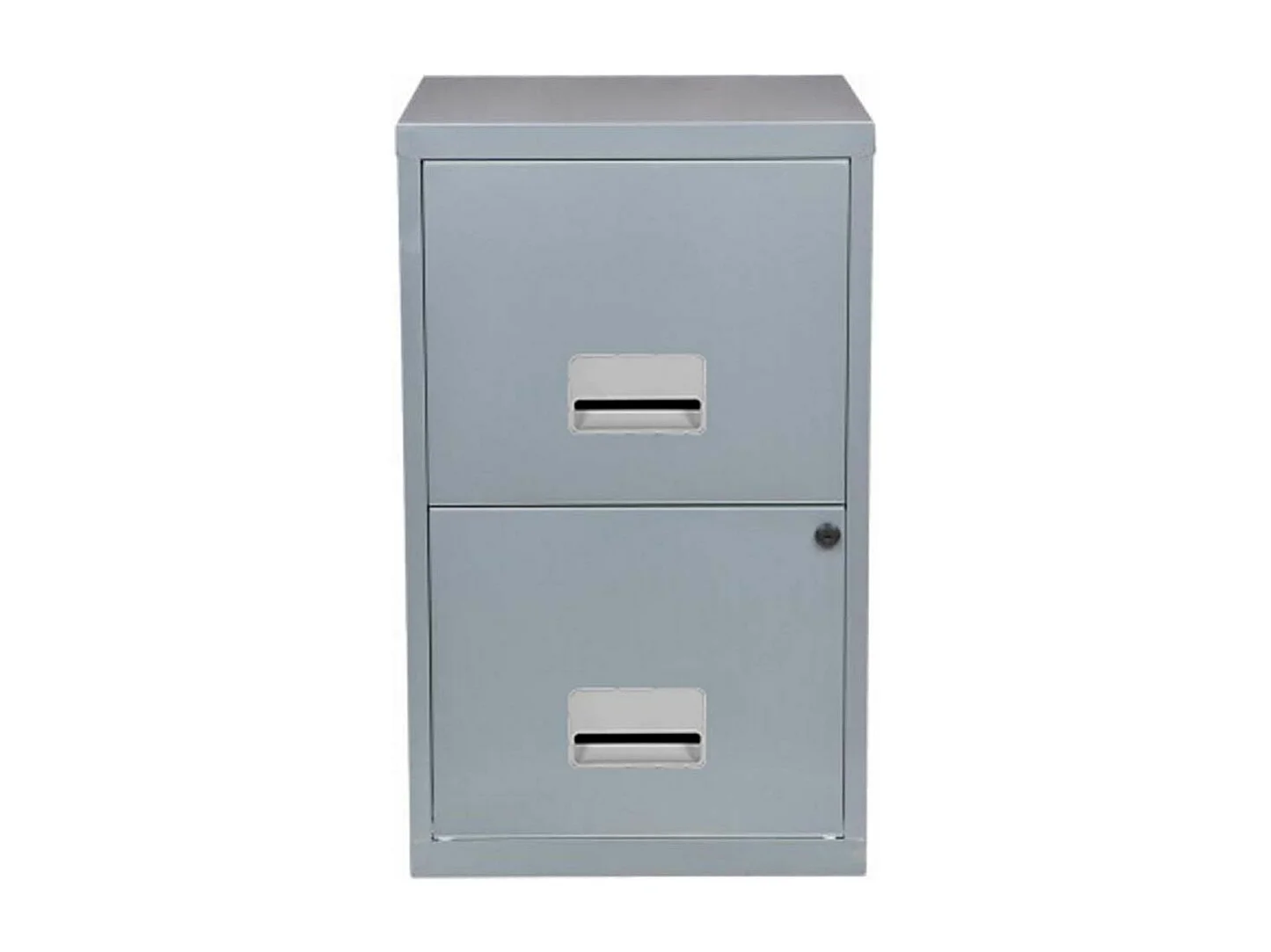 Colonne de rangement basse en acier 2 tiroirs Alu