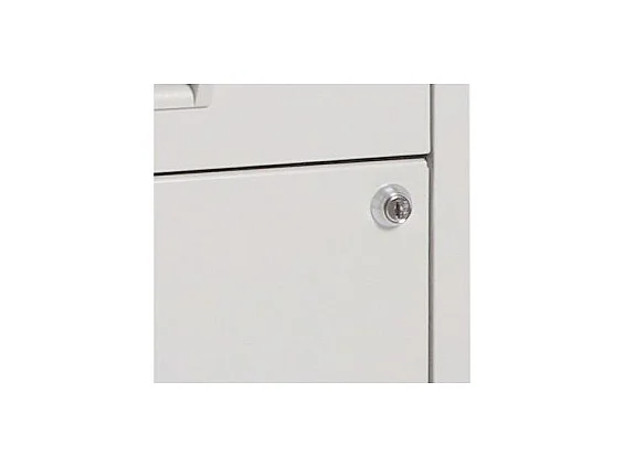 Colonne de rangement tiroirs en métal Gris clair