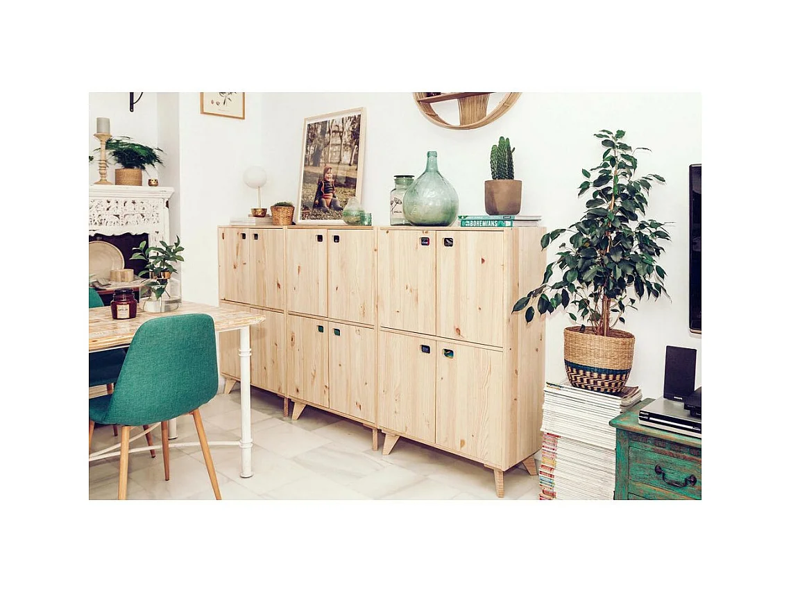 Contenitore Dinamic a 4 ante in pino