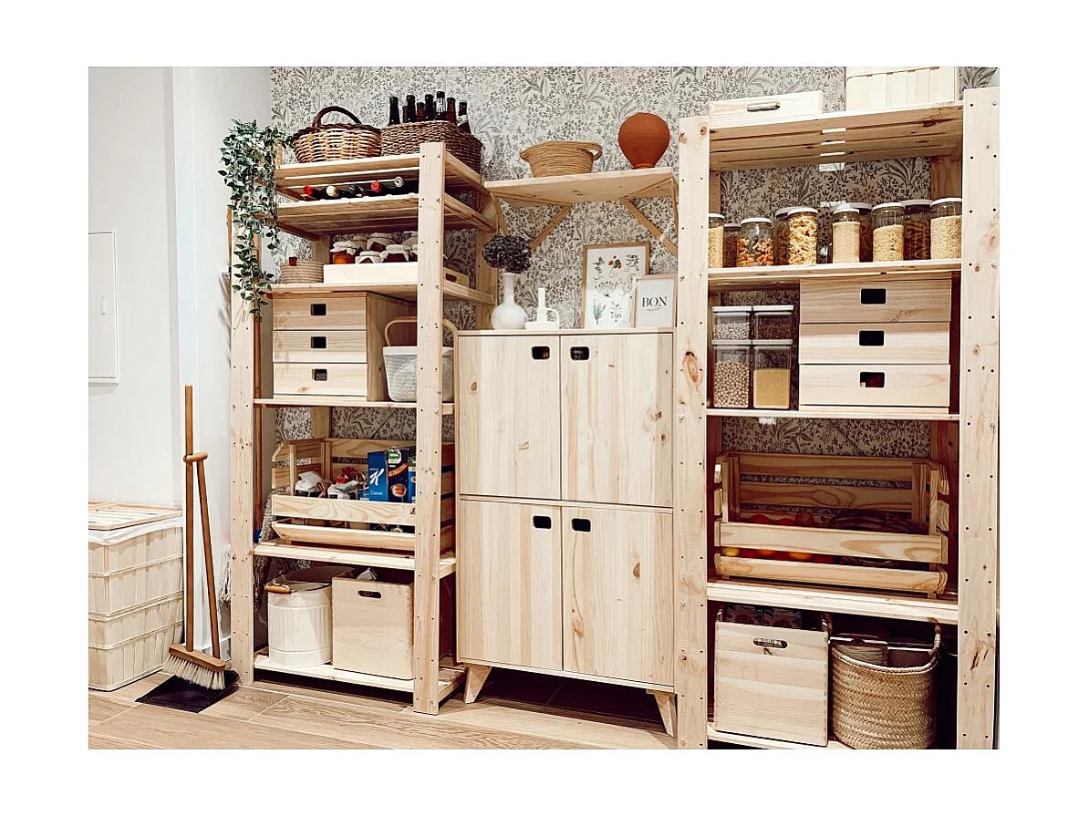 Armario de pino de 4 puertas Dinamic