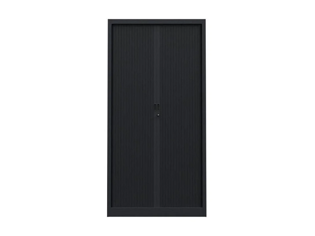 Armoire de bureau à rideaux beige 2 portes coulissantes Klass L90xH180xP43